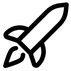 Space Rocket Flying Icon from Ultimate Regular Set