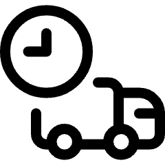 Delivery Truck Clock Icon from Ultimate Regular Set