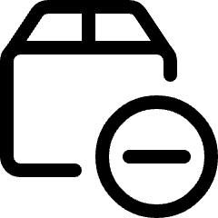 Shipment Subtract Icon from Ultimate Regular Set