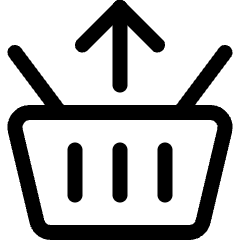 Shopping Basket Arrow Out Icon from Ultimate Regular Set