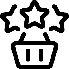 Shopping Basket Rating Icon from Ultimate Regular Set