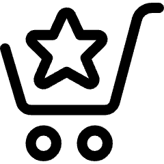 Shopping Cart Star Icon from Ultimate Regular Set