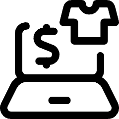 E Commerce Apparel Laptop Icon from Ultimate Regular Set