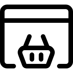 E Commerce Basket Browser Icon from Ultimate Regular Set