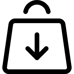 Shopping Bag Download Icon from Ultimate Regular Set