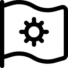 Flag Settings Icon from Ultimate Regular Set