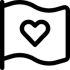 Love It Flag Icon from Ultimate Regular Set