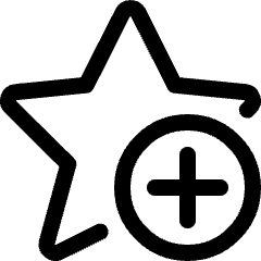 Rating Star Add Icon from Ultimate Regular Set