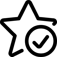 Rating Star Check Icon from Ultimate Regular Set
