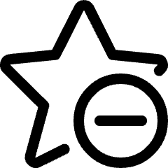 Rating Star Subtract Icon from Ultimate Regular Set
