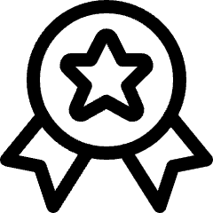 Award Ribbon Star 1 Icon from Ultimate Regular Set