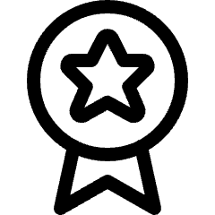 Award Ribbon Star 3 Icon from Ultimate Regular Set