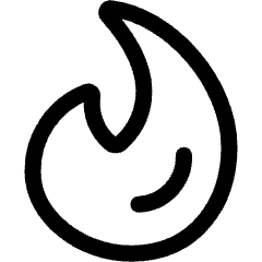 Trends Hot Flame Icon from Ultimate Regular Set