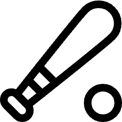 Baseball Bat Ball Icon from Ultimate Regular Set