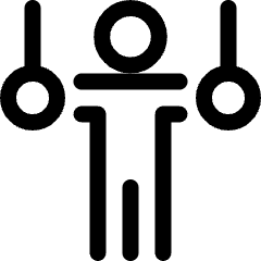 Gymnastics Acrobatic Hanging Person Icon from Ultimate Regular Set