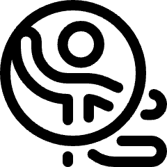 Gymnastics Ribbon Person Icon from Ultimate Regular Set