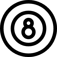 Pool Black Ball Icon from Ultimate Regular Set