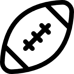 American Football Ball 1 Icon from Ultimate Regular Set