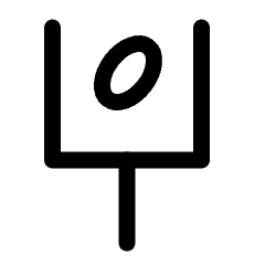 American Football Goal Icon from Ultimate Regular Set