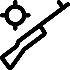 Shooting Rifle Target Icon from Ultimate Regular Set