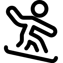 Skiing Slide Down Icon from Ultimate Regular Set
