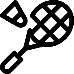Badminton Shuttlecock Racquet Icon from Ultimate Regular Set