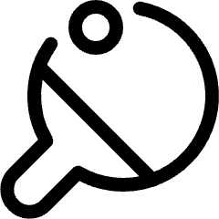 Ping Pong Paddle Icon from Ultimate Regular Set