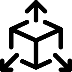 3 D Box Expand Corners Icon from Ultimate Regular Set