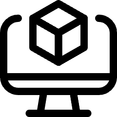 3 D Print Monitor 1 Icon from Ultimate Regular Set