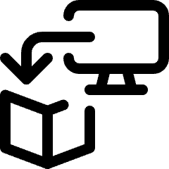 3 D Print Monitor Icon from Ultimate Regular Set