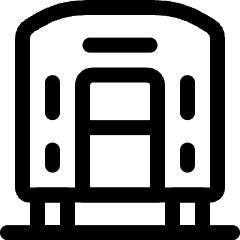 Railroad Train Back Icon from Ultimate Regular Set