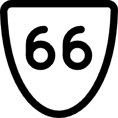 Road Sign 66 1 Icon from Ultimate Regular Set