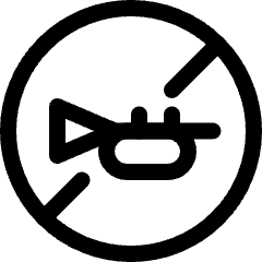 Road Sign No Horn Icon from Ultimate Regular Set