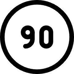 Road Sign Speed Limit 90 Icon from Ultimate Regular Set