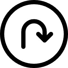 Road Sign U Turn Right Icon from Ultimate Regular Set