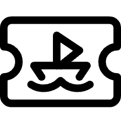 Transportation Ticket Boat Icon from Ultimate Regular Set