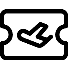 Transportation Ticket Plane Icon from Ultimate Regular Set