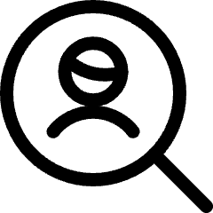 Single Man Search Icon from Ultimate Regular Set