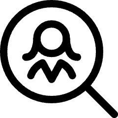 Single Woman Search Icon from Ultimate Regular Set