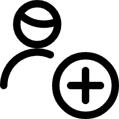 Single Man Actions Add Icon from Ultimate Regular Set