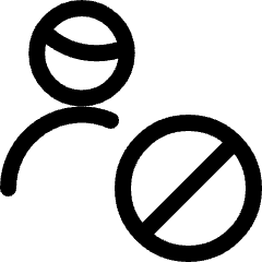 Single Man Actions Block Icon from Ultimate Regular Set