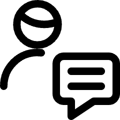Single Man Actions Chat Icon from Ultimate Regular Set