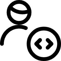 Single Man Actions Coding Icon from Ultimate Regular Set