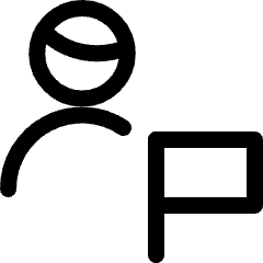 Single Man Actions Flag Icon from Ultimate Regular Set