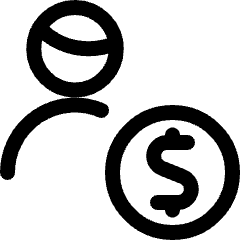 Single Man Actions Money Icon from Ultimate Regular Set