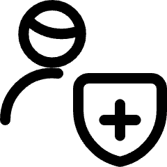 Single Man Actions Shield Icon from Ultimate Regular Set