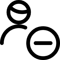 Single Man Actions Subtract Icon from Ultimate Regular Set