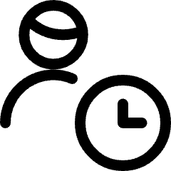 Single Man Actions Time Icon from Ultimate Regular Set