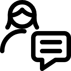 Single Woman Actions Chat Icon from Ultimate Regular Set