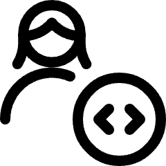 Single Woman Actions Coding Icon from Ultimate Regular Set
